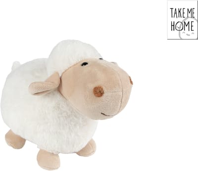 Take Me Home pluche schaap knuffel 27cm wit speelgoed.
