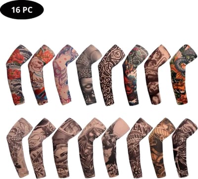 Livano Tattoo Sleeve - Voor Volwassenen - Mouw - Tatoeage - Arm Warmer - Zonbescherming - UV Beschermend - 6 Stuks