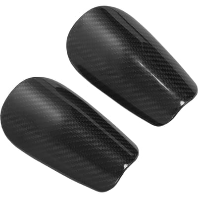 2 Pièces Protège-Tibias de Football Super Léger Haute Résistance Fibre de Carbone Rembourrage Mousse EVA Football noir
