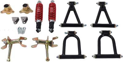 Voorwielophangingsset - Ophangingskit Swingarm - Comfortabel Rijden - Ultrasterke Metalen Constructie - 34 x 23 x 15 cm - Niet gespecificeerd