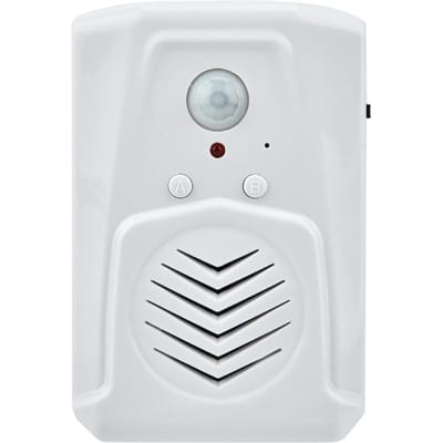 USB Batterijgevoed Bewegingssensor Alarm MP3 Audiospeler Infrarood Inductie Deurbel white