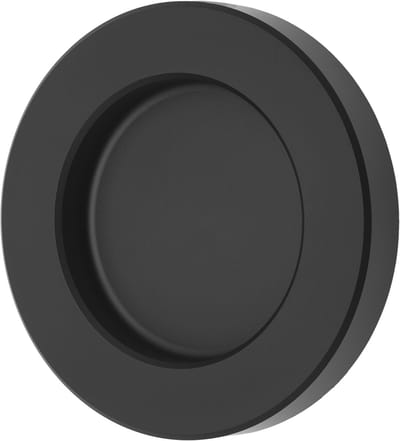SOTECH Schuifdeurgreep TAYO zwart Ø 70 x 10 mm zelfklevend (3M VHB), glazen deurklink van aluminium, greepschaal voor glas- & kamerdeuren