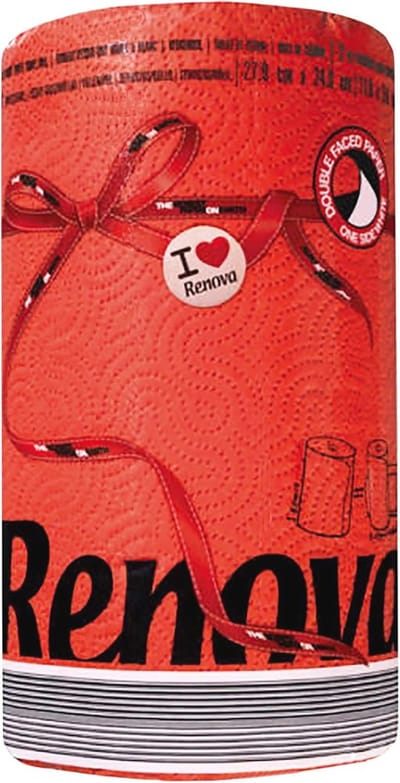 Papieren handdoek rol, rood - Stijlvolle en praktische keukenaccessoire