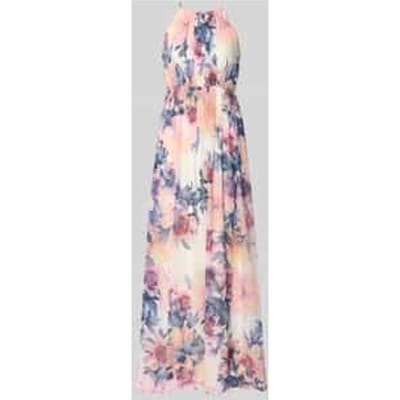 Maxijurk van chiffon met allover-look