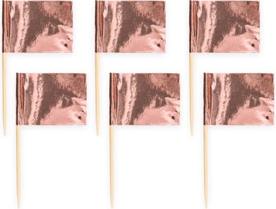 50x Cocktailprikkers Metallic Rosé Goud- Hapjes Cocktail Tapas Zomer Terras Prikkers