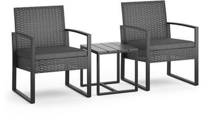 OK-Living Tuinmeubelset – 3 delen, met tafel Antraciet