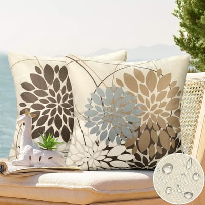 Decoratieve Kussenhoezen - Waterdicht en Modern - Set van 2 - Bruin - 50 x 50 cm