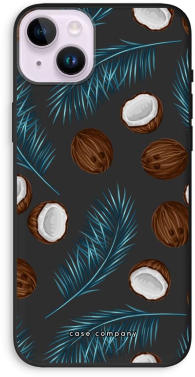 Case Company® - Hoesje geschikt voor iPhone 14 Plus hoesje - Kokosnoot - Biologisch Afbreekbaar Telefoonhoesje - Bescherming alle Kanten en Schermrand
