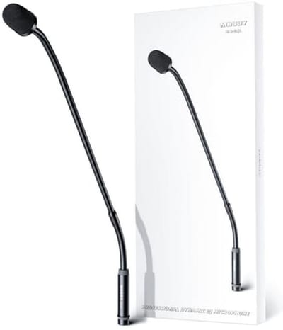Professionele 23 Inch Zwanenhals Microfoon - Dynamische XLR Microfoon voor Audiomixer met Ruisonderdrukking en 360° Rotatie