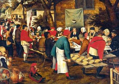 Grafika puzzel kunst Pieter Brueghel the Younger Peasant Wedding Feast 2000 stukjes.