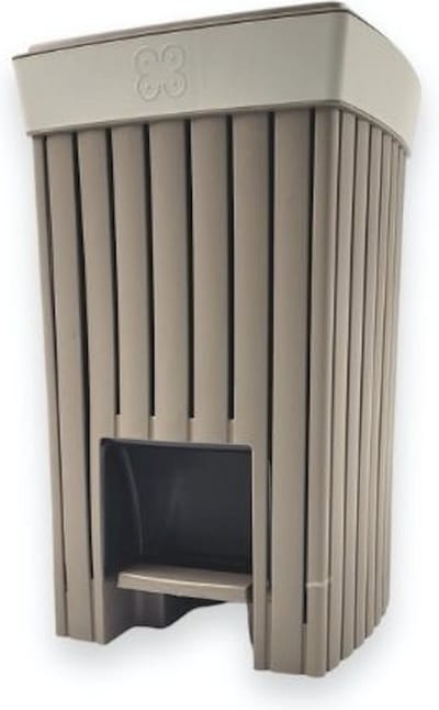 Pedaalemmer Doga 6 liter- bruin cappuccino - sanitair prullenbak - voetpedaal - gemaakt van 70% gerecycled materiaal