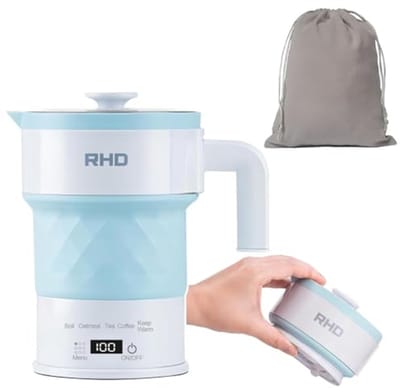 Draagbare Opvouwbare Waterkoker 0,7L - Mini Camping Waterkoker met Snelle Verwarming en Slimme Functies