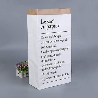 Opbergdoos Kraftpapier - Cadeauzak Knutselbak - Huishouden Organiseren - Inklapbaar Lichtgewicht Ontwerp - 61x16cm - Wit Bruin