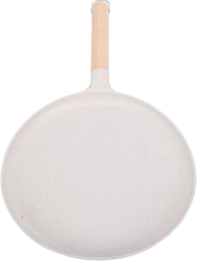 Pannenkoekenbakplaat - Koekenpan - Ontbijt Maken - Antiaanbaklaag - 24x41cm - Gebroken wit