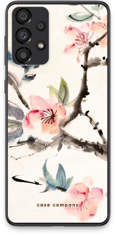 Case Company® - Hoesje geschikt voor Samsung Galaxy A33 5G hoesje - Japanse bloemen - Soft Cover Telefoonhoesje - Bescherming aan alle Kanten en Schermrand