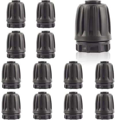 Druppelirrigatie eindkappen voor 16 mm irrigatieslangen - Stopverbinding voor druppelleiding in tuin en gazon (12 stuks)