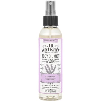JR Watkins, Brume d'huile corporelle, lavande, 170 ml (177 ml) white