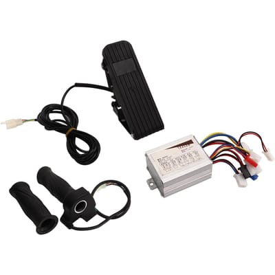 48V 500W Elektrische Fiets Geborstelde Controller Elektrische Fiets Conversie Kit met 4-Snelheden Gashendel Gashendel Pedaal black
