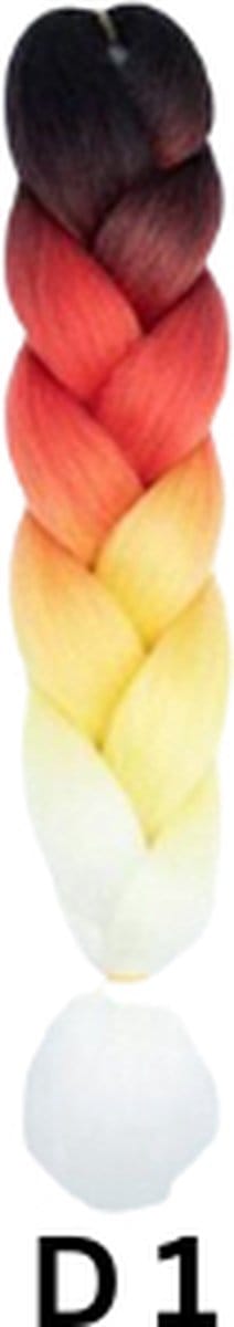 Haar extensions 60cm (#D1) | Haar Vlechten Extensions Voor Gehaakte Twist Vlechten Haar, Vlecht Pre Uitgerekt Vlechten Haar | vlechthaar blond - Synthetisch haar | Vlechtharen 2 pakken x 60cm per stuk