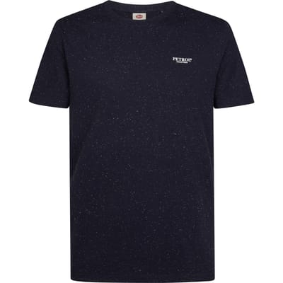 Petrol Industries - Heren Gemêleerd jersey T-shirt irving - Blauw - Maat S