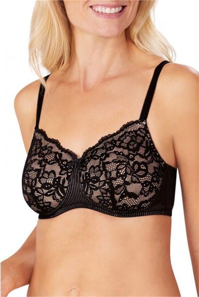 Amoena Kyra SBP Voorgevormde Prothese Bh 45030 Kyra SBP Zwart - maat EU 80D / FR 95D