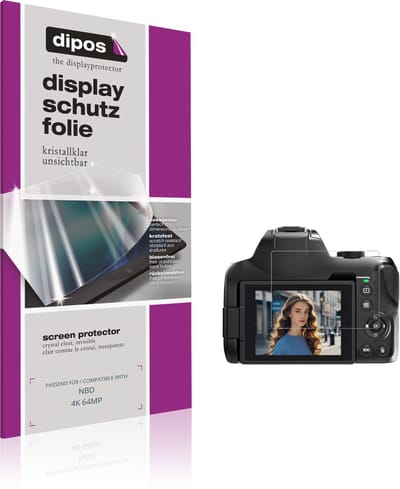 dipos – 4x Beschermfolie geschikt voor NBD 4K 64MP | Krasbestendige & heldere Screenprotector Ultra-Thin