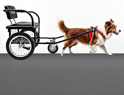 Hondenkar - Aanhangwagen - Outdoor avonturen - Voetrem en zitje - Tot 60kg - Groot