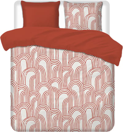 Luxueuze Terschellinger Flanellen Winter Dekbedovertrekset – Terracotta Boho – Voor Ultiem Comfort en Warme Nachten – 140x200/220 cm