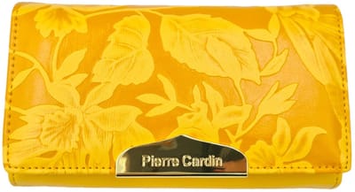 Pierre Cardin Portemonnee - Geel - Bloemen patroon