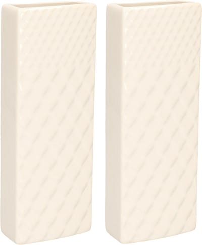 Gerimport Waterverdamper - 4x - ivoor wit - keramiek - 400 ml - radiatorbak luchtbevochtiger - 7 x 18,5 cm