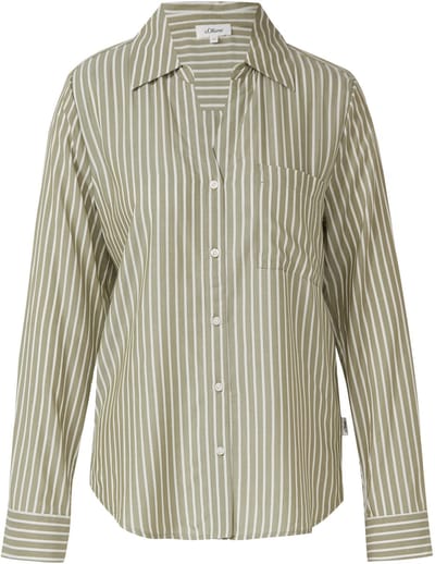 Regular fit overhemdblouse van pure viscose