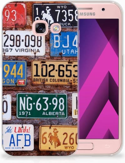 Samsung Galaxy A3 2017 Siliconen Hoesje met foto Kentekenplaten