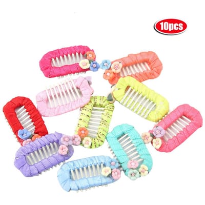 10 stuks Hondenhaarclips Schattige Bloem Decoratie Haarspeldjes Hond Haar Accessoire Hoofddeksel(Willekeurige kleur) beige