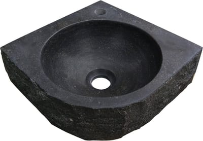 Hoekfontein Natuursteen - Wastafeltje - Kleine Ruimtes - Compact Ontwerp - 30 cm - Natuursteen
