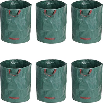 Somstyle Tuinafvalzakken XXL Set - 6 Stuks - Tuinzak 272 Liter - Big Bag voor Groenafval - Tuintas Vochtbestendig - Groen