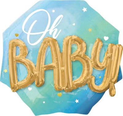 Amscan - Folieballon Oh Baby Boy Blauw 76 cm