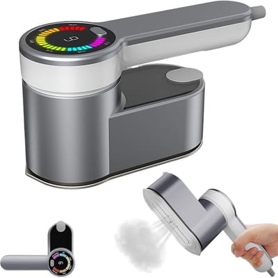 Draagbaar Stoomstrijkijzer - Reis Stoomapparaat - Kleding Kreukvrij Maken - 5 Stoomstanden - 120 ml Tank - Sterrengrijs