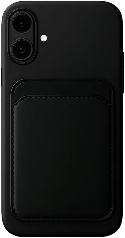 Geschikt voor iPhone 17 Pasjes houder Hoesje Case - Portemonnee Hoesje Cover - Zwart