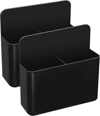 Magnetische Markerhouder voor Whiteboard en Koelkast - Geschikt voor Drooguitwisbare Stiften, Bordwisser en Notities - 2 Stuks, Zwart