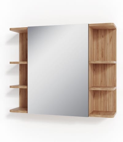 Vicco Fynn Badkamerspiegelkast – 79.6 x 64 cm Krachtige eik goud