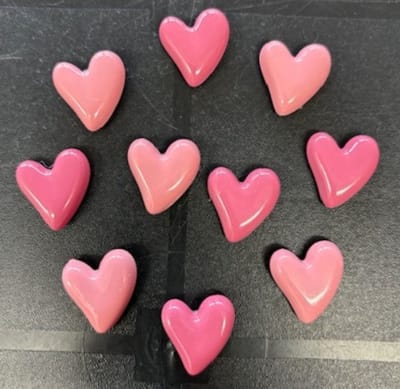 TLVX 10 stuks Licht en Diep Roze Hartjes Magneten 3D / Mooie Koelkastmagneten / Foto Magneet / Speel- & Leer Magneten / School/ Whiteboard / Pink Hearts / Valentijn / Kantoor / Notitie / Memo bord / Schoolbord / Magnetisch / Love You Kleur Magneetjes