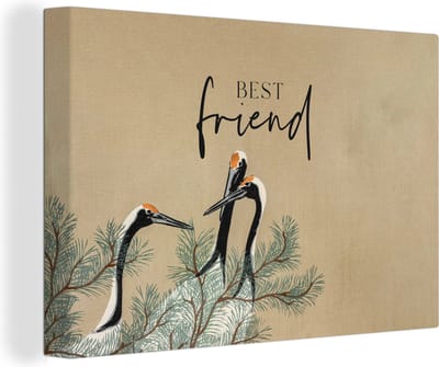 Canvas Schilderij Best friend - Quotes - Spreuken - Vriendschap - Beste vrienden - 30x20 cm - Wanddecoratie
