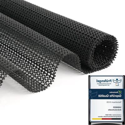 Antislip tapijt onderlaag - multifunctionele anti-slip mat - 1 stuk - zwart - PVC - 40 x 60 cm