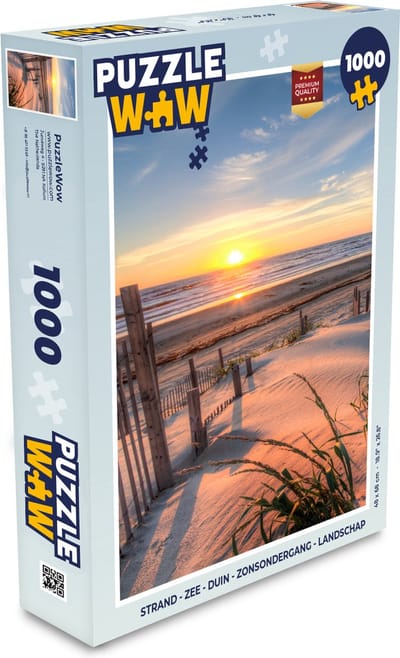 Puzzel Strand - Zee - Duin - Zonsondergang - Landschap - Legpuzzel - Puzzel 1000 stukjes volwassenen