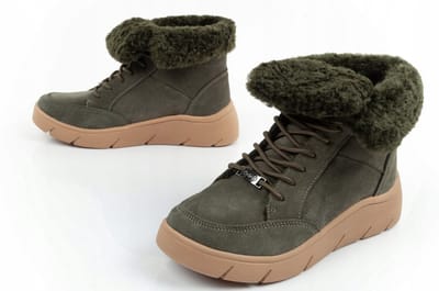 Scholl Serie - Groene Geïsoleerde Sportschoenen - Lederen Bovenlaag