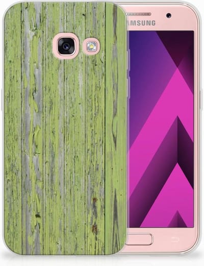 Samsung Galaxy A3 2017 Bumper Hoesje Green Wood