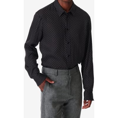IRO Paris Lommi Shirt Black/offwhite Small Dots Size: 41 | Formal Shirts Outlet | Heren | Zwart