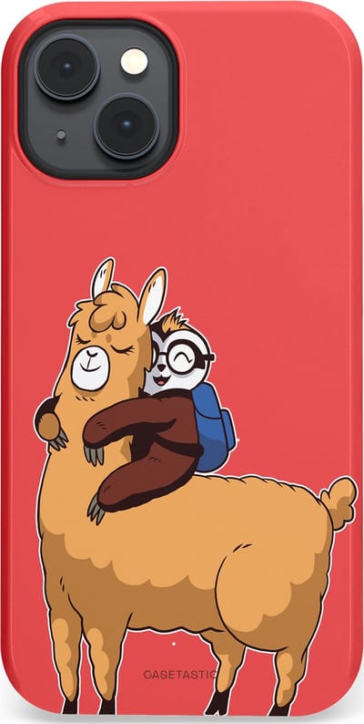 Casetastic hoesje geschikt voor Apple iPhone 14 Plus - MagSafe - Dubbellaagse bescherming - Lui en lekker - Fashion Case - Koraal Goud