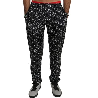 Muziek Print Lounge Broek