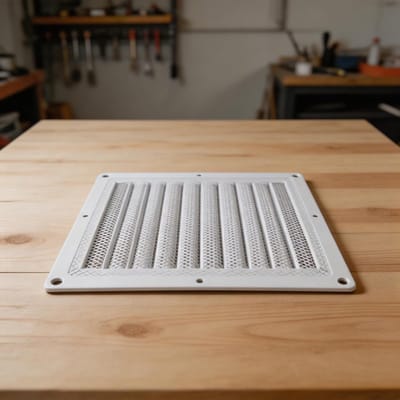 Ventilatieroosters - Luchtstroomafdekking - HVAC Verbetering - Roestvrij staal - 25 x 25 cm - Wit